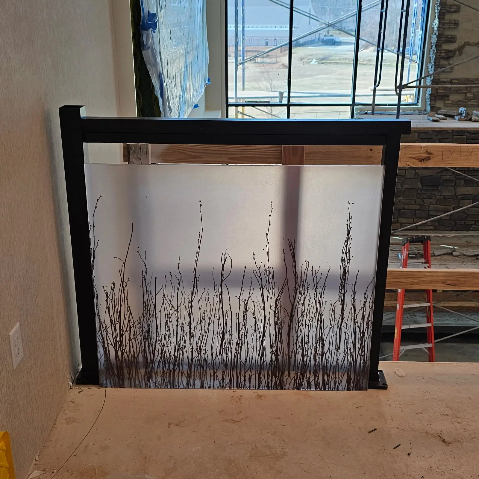 Hotel glass railing system